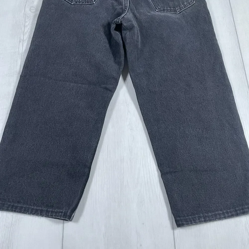 VTG Levis Jeans 30x21 Black 550 USA 90s Orange Tab Relaxed Capri Pants Student
